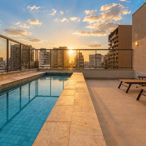 Studio Novo no Terraço República, com Piscina e Coworking ao lado do Metrô - Foto 4