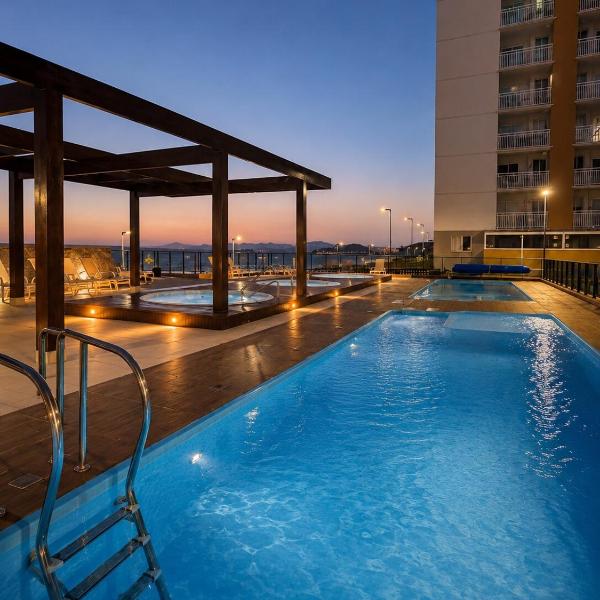 Suas Férias Incríveis Apt Pé Na Areia Com Piscina Jacuzzi Aquecida Churrasqueira até 06 Pessoas! 308 -2