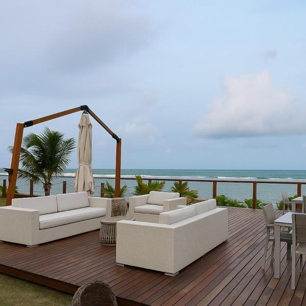 Luxuoso apto resort pé na areia
