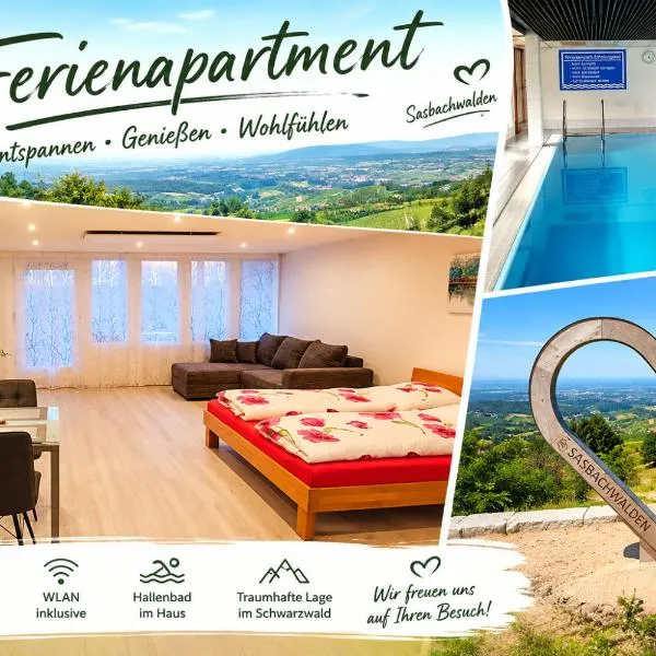 Ferienwohnung Sasbachwalden H2 Ap3 mit beheiztem Innenpool und Sauna, hotel di Sasbachwalden