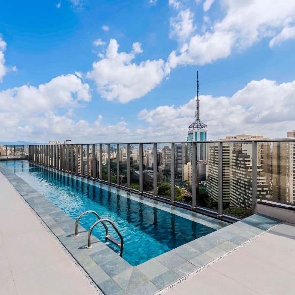 BHaus Paraíso On Paulista - Studio Premium com Vista Incrível 6° andar - ao lado do Metrô Paraíso - Estacionamento pago no prédio - Academia - Lavanderia Omo - Coworking - Mini Mercado - op6 - Foto 4