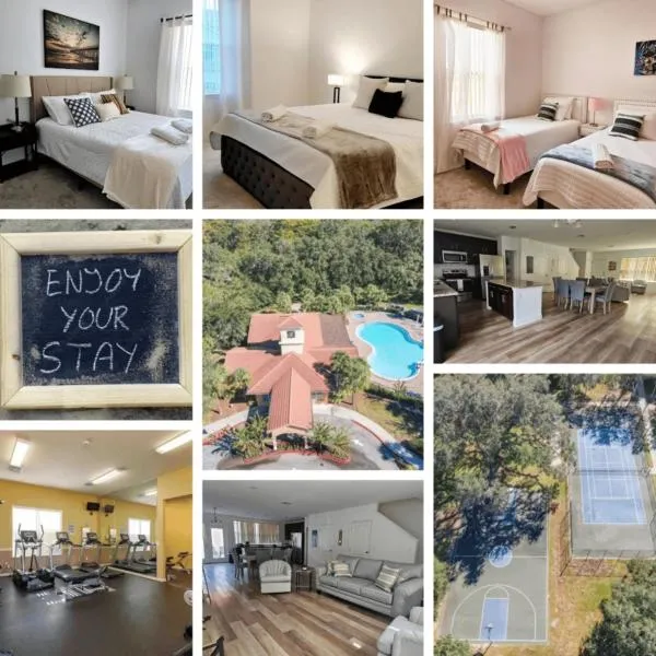 15 min from Parks, Lake Nona, MCO & USTA Luxury 3BR Home with Pool & Gym, hotel v destinaci Kissimmee