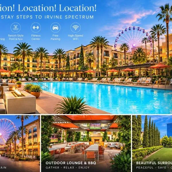 Viesnīca Luxury Irvine 2Bedrooms 2Bathrooms kitchen Pool apartment pilsētā Ērvaina