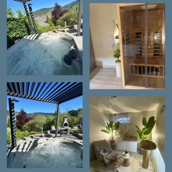 App le petit nid d'abeille cocon pour 2 pers, spa privée et sauna, belle vue avec terrasse, Hotel in Gérardmer