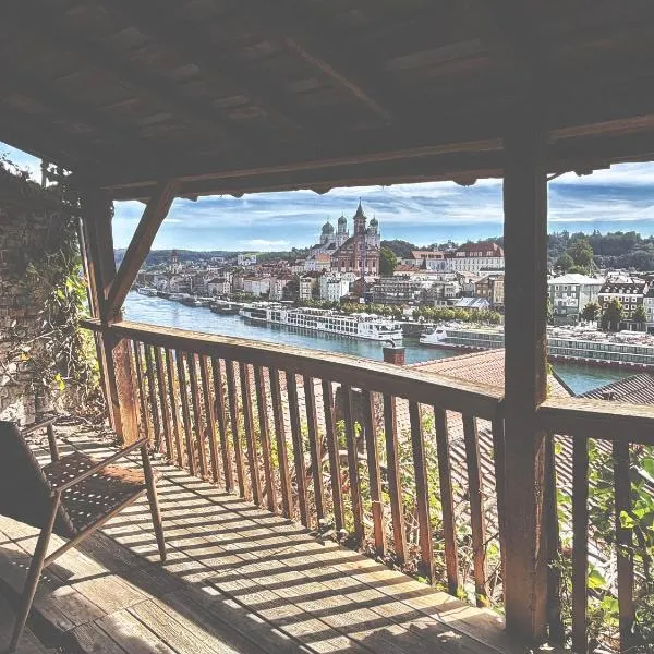 Altbauwohnung mit privater Laube - Blick auf Dom & Altstadt, hotel u Passauu