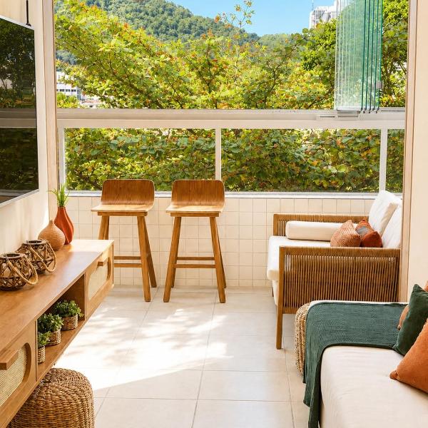 Apto Praia Grande, Canto do Forte, Varanda Gourmet