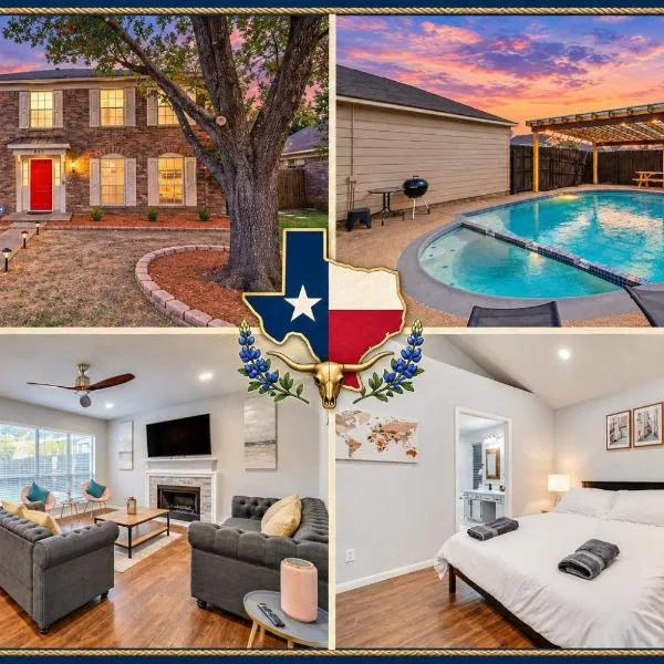 Spacious 5BR 2,5BA Holiday Home with Poo, hotel in Grand Prairie