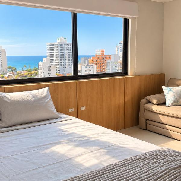 Loft novo com vista mar, 280 metros da praia