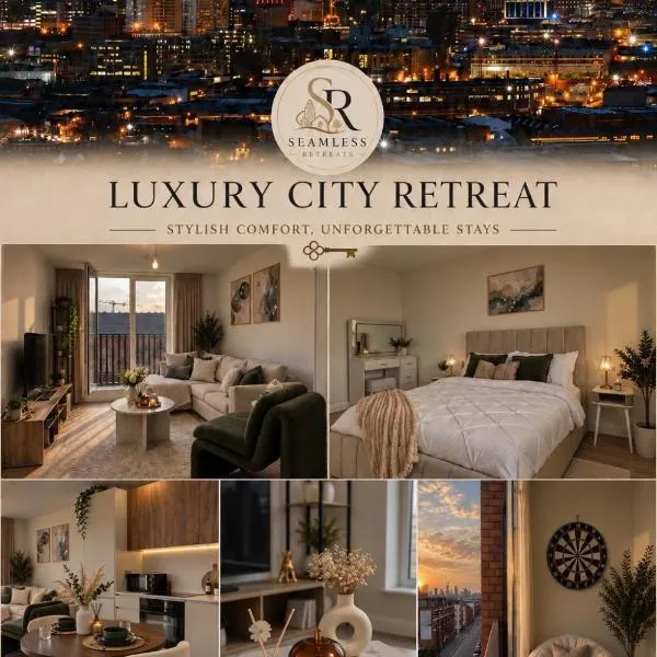 Luxury 1-Bed Apartment - amazing city skyline views - Free Parking - Darts - City Centre - Birmingham, hotel en Birmingham
