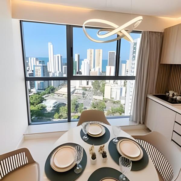 Studio moderno em andar alto com vista mar #2005