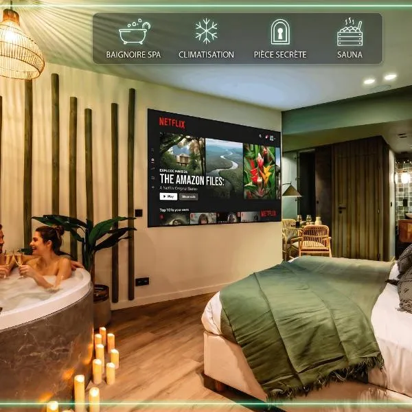 Love Room Strasbourg, Suite Bali, Balnéo & Sauna, Hotel in Straßburg