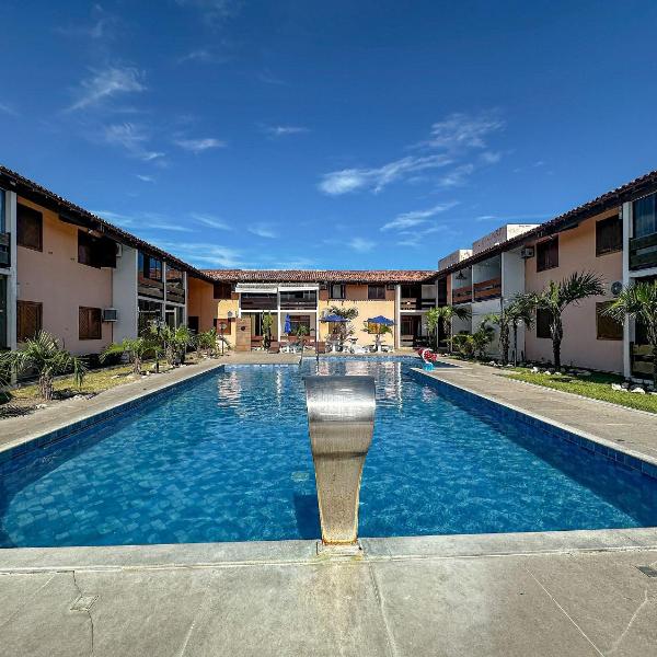 Flat com 1 quarto com ar split, sala e cozinha completa, No condomínio Portal do Atlântico a 100m praia de Taperapuã (Barraca do Gaúcho) , portaria 24hrs, piscina. - Foto 4