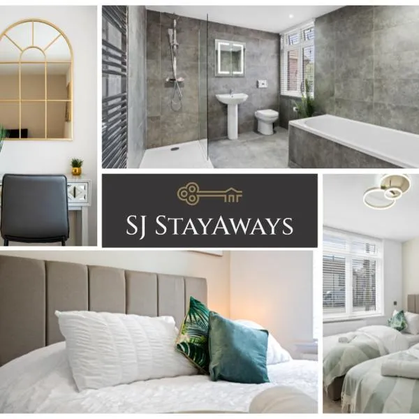 Luxury 4-Bed Family & Group Home-King or Twin Beds-Driveway, Garden-Near Gatwick, hotel di Horley