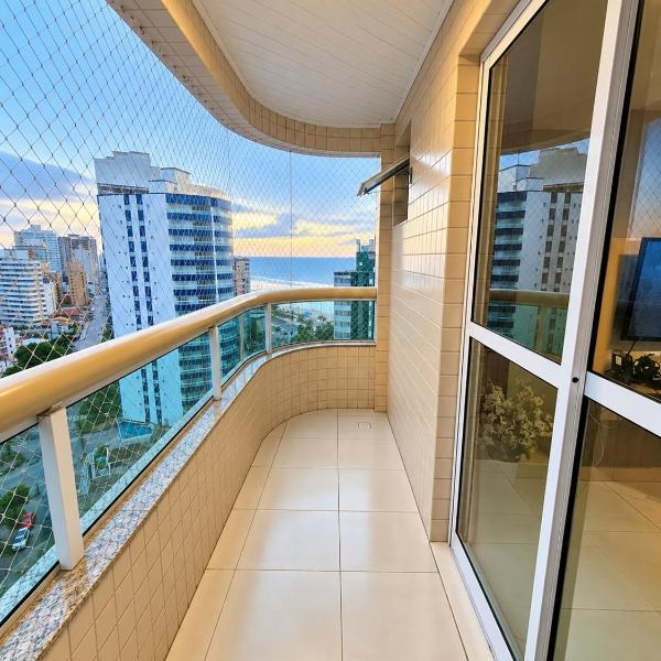 Apto 14 Andar, vista Mar, 2min praia, diária 24h