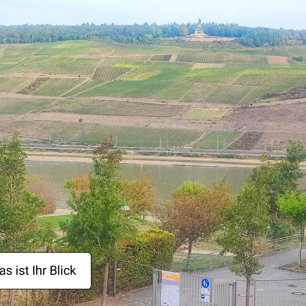 Premium Suite mit direktem Rheinblick, Balkon & freie Tiefgarage Bingen, hotel di Bingen am Rhein