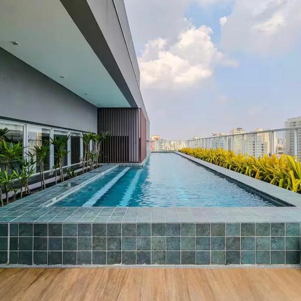 Studio novo 166a, Op Art, Vila Clementino, completo, com TV a cabo, ar condicionado, academia, piscina, perto do aeroporto de Congonhas, Hospitais, Faculdades e Consulado EUA