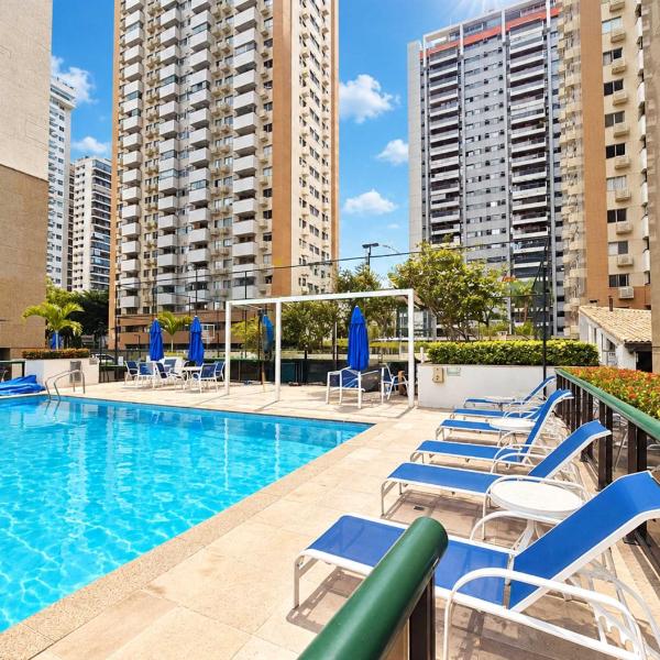Apartamento completo com lazer e vista na Barra