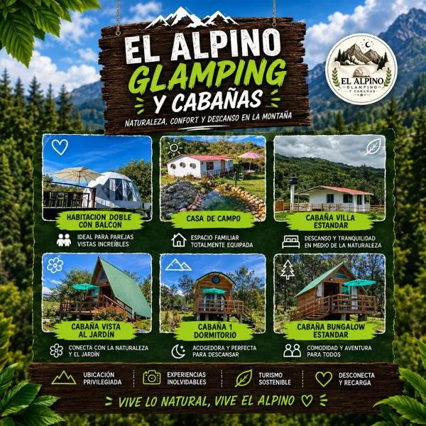 El Alpino Cabaña & Glamping, hotelli kohteessa Guatavita