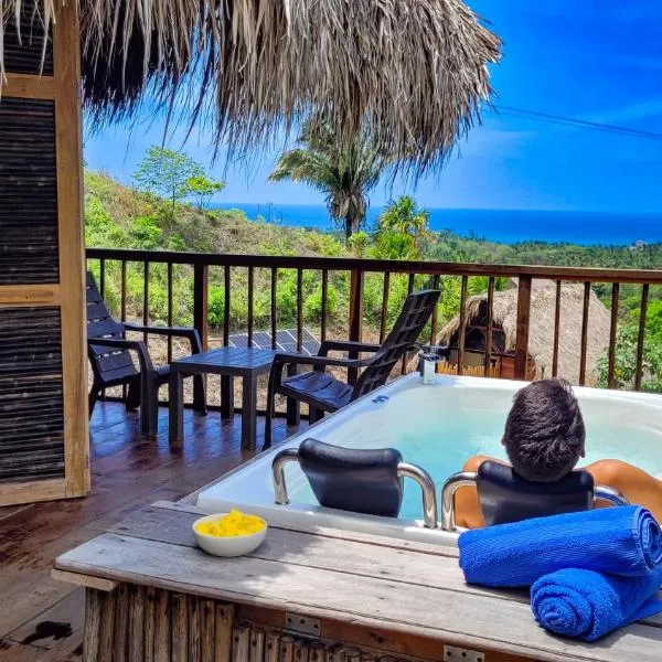 Cabaña Cielva Tayrona Guacamaya Vista al Mar y Jacuzzi Privado, hotel din Los Naranjos