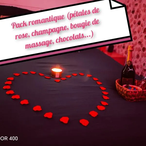 Viesnīca Chambre de charme avec spa proche Bassin pilsētā Gižanmestrasa