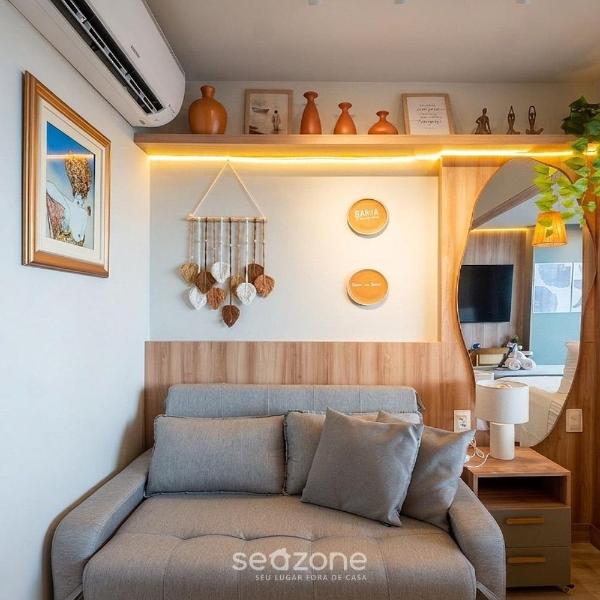 Studio em Cond. c/ Piscina e Vista Mar EDF0907