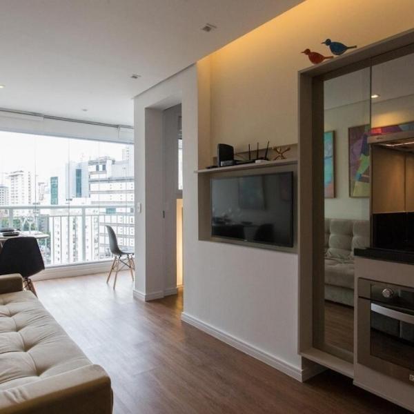 1408 Apt completo 1dorm, 300m shopping frei caneca