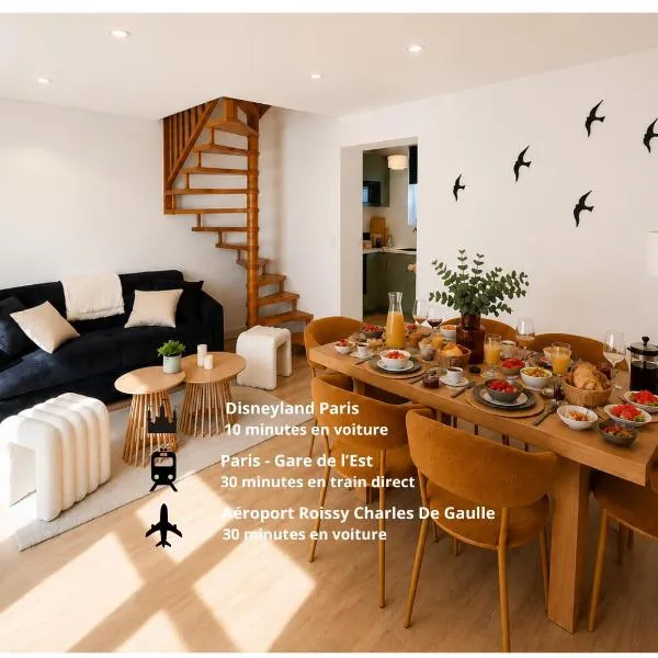 L'Escapade d'Esbly, Duplex familial - Disney à 10min, Paris à 30min, Hotel in Esbly