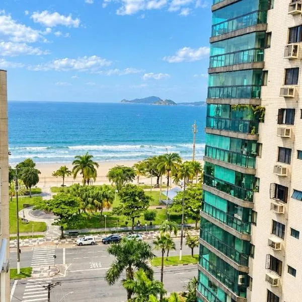 Studio Charmoso Frente à Praia da Aparecida - Vista Mar - Fonte do Sapo e Shopping Praiamar - Até 4 Pessoas - Wi-Fi โรงแรมในซันโตส