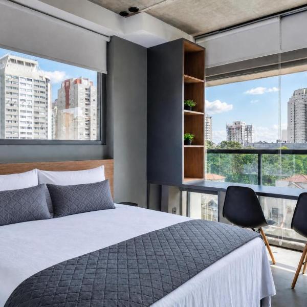 Studio na Alameda Lorena nos Jardins com Piscina na Cobertura Solario e Academia WeCare