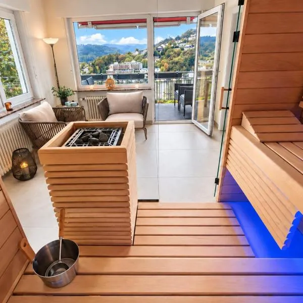 PMC Traumblick Suite & Spa - Private Wellness mit Sauna & Außenwhirlpool, hotelli kohteessa Bad Ems