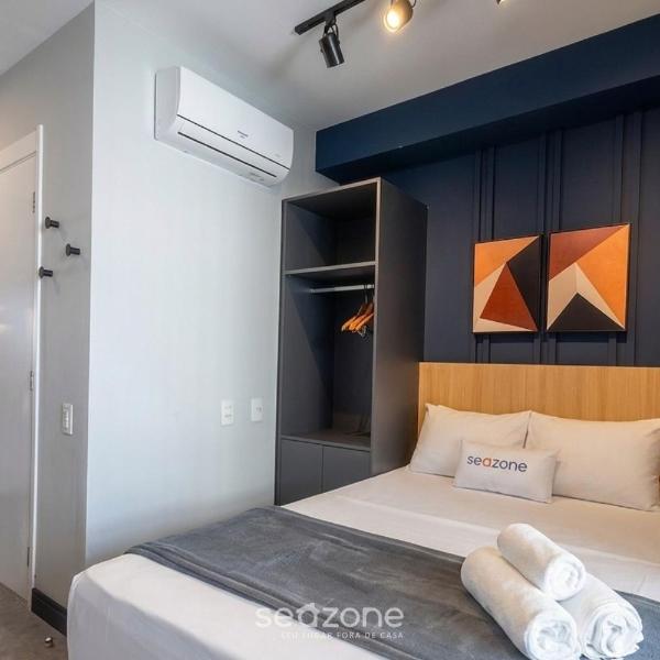 Studio em Cond. c/ churrasq. e Vista Cid. HMI0219