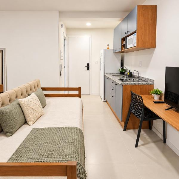 J07 Studio confortável para até 4 pessoas com metrô há 250metros próximo ao Centro - Foto 5