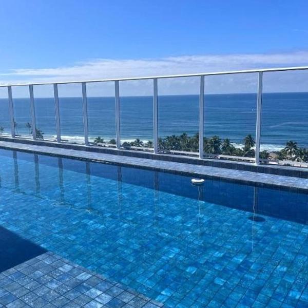 Vista Mar Incrível I Piscina com Borda Cobertura I Novo I Salvador - Ilha de Pharos