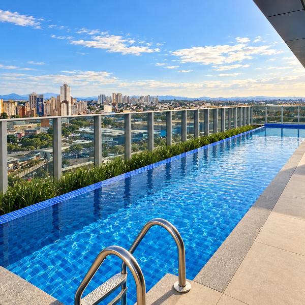 Studio completo com piscina e garagem próx Jd Botânico