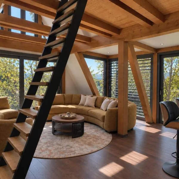 Modern cottage, views and a jacuzzi, hotel v destinaci Pécs
