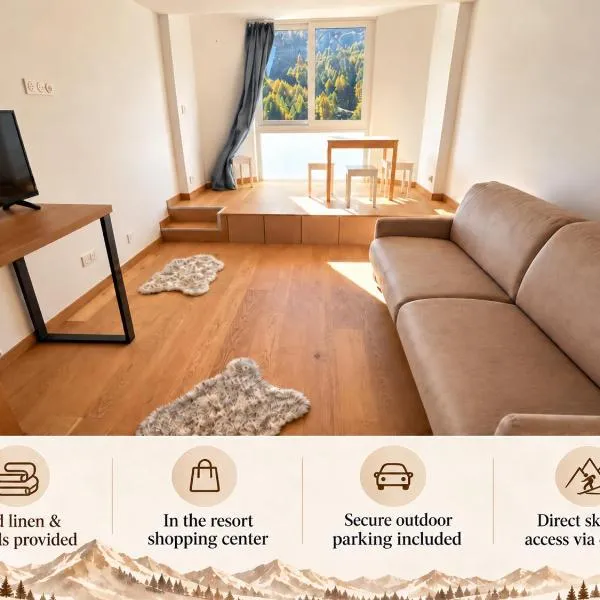 Studio ski2door - Free Parking - Shopping gallery Isola 2000, hotel a Isola 2000