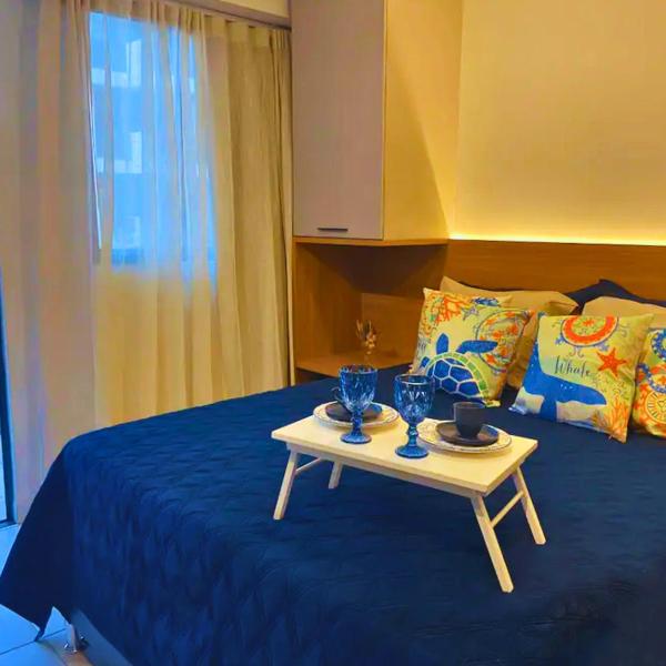 Flat em Muro Alto c/varanda,piscina e self checkin