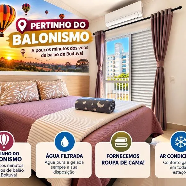 Apartamento inteiro em bairro nobre com conforto e ar-condicionado, ξενοδοχείο σε Boituva