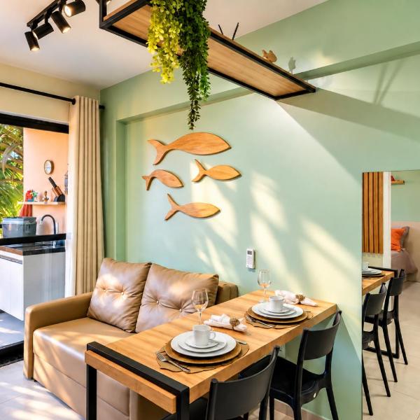 Centro da vila a 50m do mar com cozinha completa, varanda e piscina com vista panorâmica - Foto 5