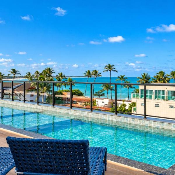Centro da vila a 50m do mar com cozinha completa, varanda e piscina com vista panorâmica - Foto 4