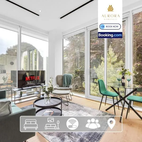2BDR Apartment By Aurora WorkNest Short Lets & Serviced Accommodation London With Fitness Centre, Game Room & Free Parking, viešbutis mieste Kew Bridge