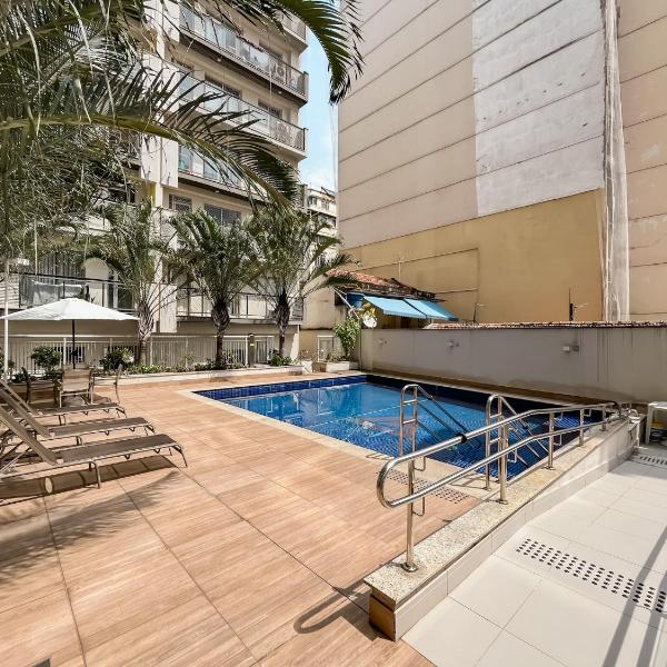Apto 1 quarto com piscina e academia no Centro - RZ513