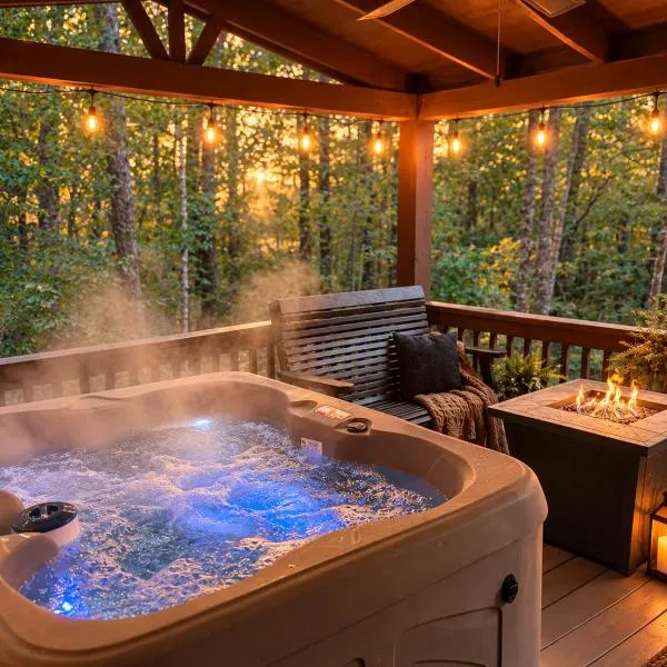 Cozy Treehouse Cabin in the woods with Firepit, hotel en Blue Ridge
