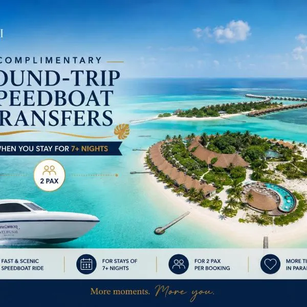 Cinnamon Velifushi Maldives - Complimentary Speedboat Return for 2 pax on 7 nights or more stays valid to 31 Oct 2027 & up to 2 kids stay free – hotel w mieście Felidhoo 