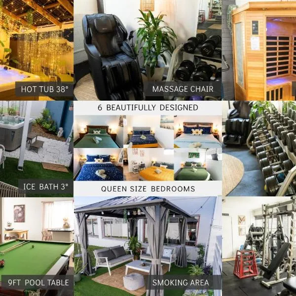 Hot Tub, Ice Bath, Gym, Sauna, Pool Table Coorparoo Haven, Hotel in Brisbane