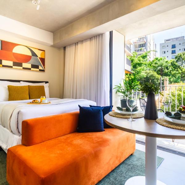 Studio novo com varanda no Onze22, 400m do metrô Vila Madalena