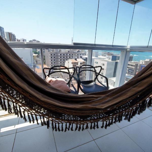 Smart Pituba Vista mar - quarto e sala com academia, coworking - Área nobre de Salvador