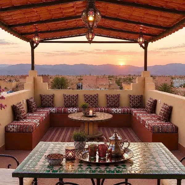Riad Dar Sahara - Panoramic Rooftop: Nkob şehrinde bir otel
