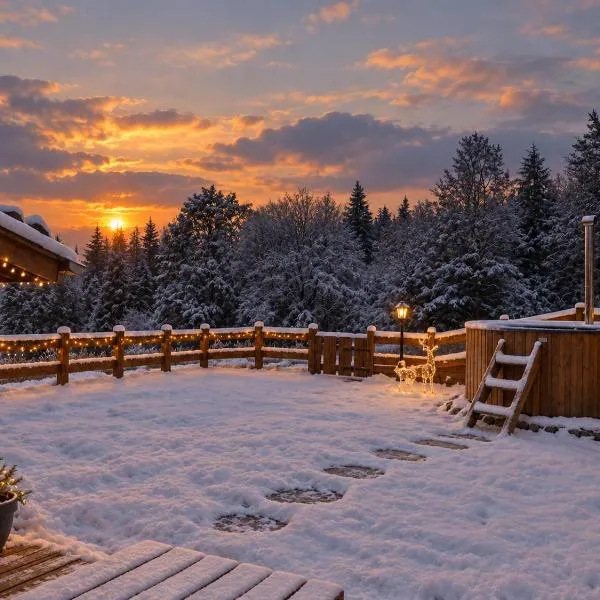 Refuge Aquilæ - Nature, sauna & bain nordique privatifs, hótel í Vollore-Montagne