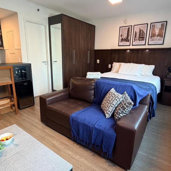 Flat São Paulo Moema, garagem privativa, sauna, piscina, recepção 24hrs ao lado do metrô - Foto 5